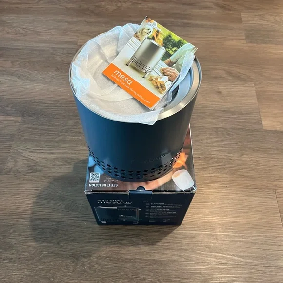 Blue and Silver Portable Firepit - Picture 2 of 10